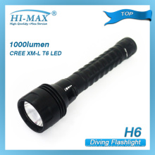 Xbeam Cree XM-L T6 llevó 1000lumen linterna de buceo impermeable llevó linterna